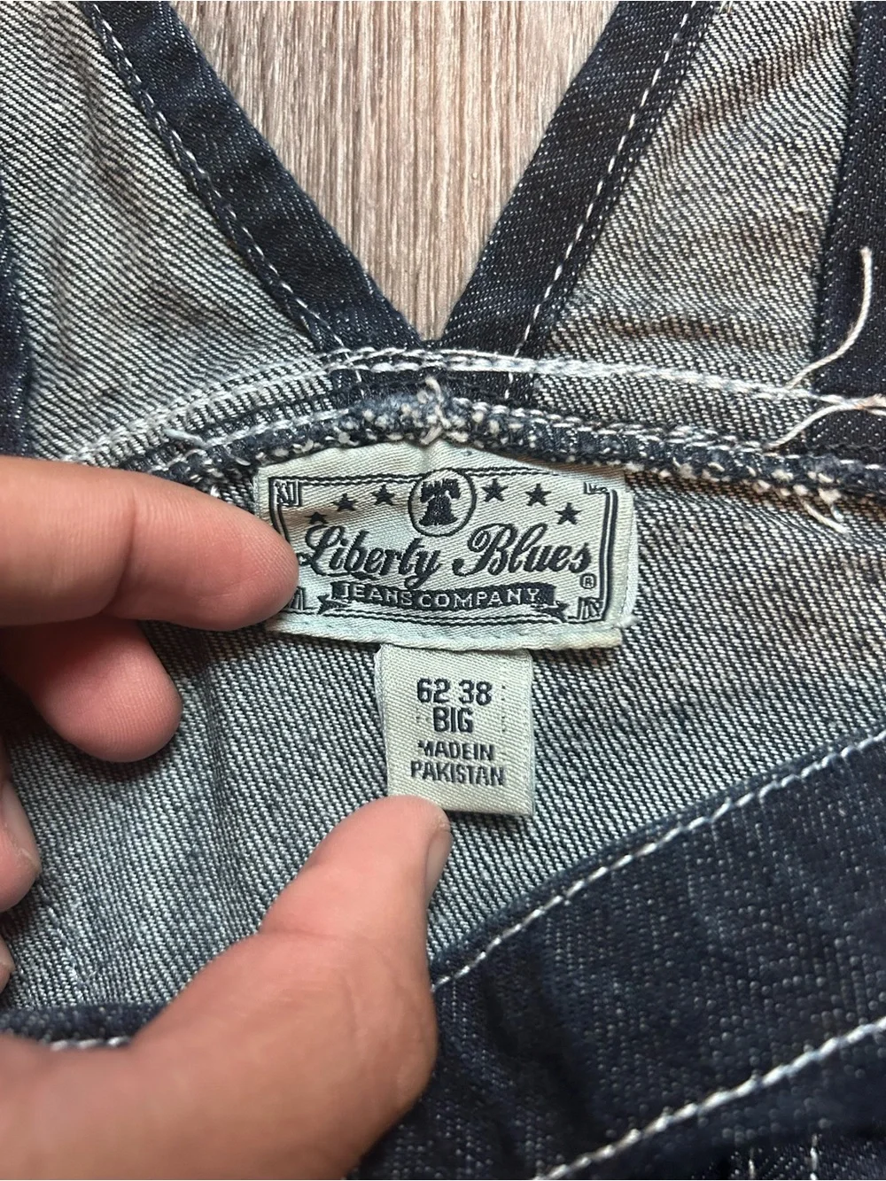 Liberty Blues Overalls Mens Size 62x38 Denim Bibs Work Wear Carpenter Big & Tall